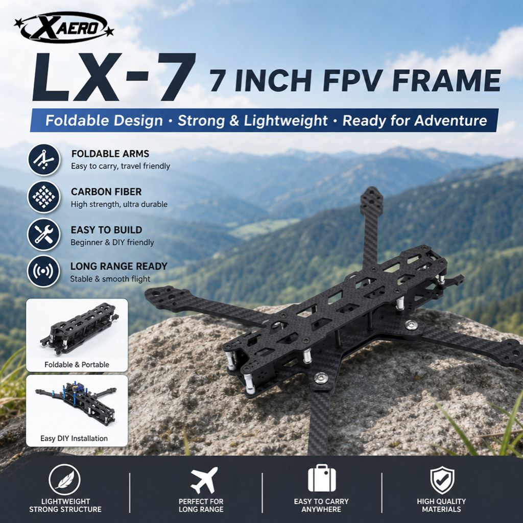 Drone Kit Octocopter - PAURC LX-7 Telaio FPV pieghevole da